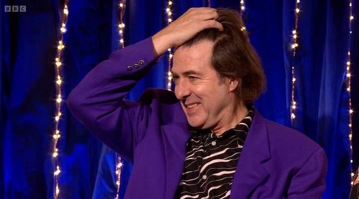 A very nervous Jonathan Ross on the set of Michael McIntyre's Big Show