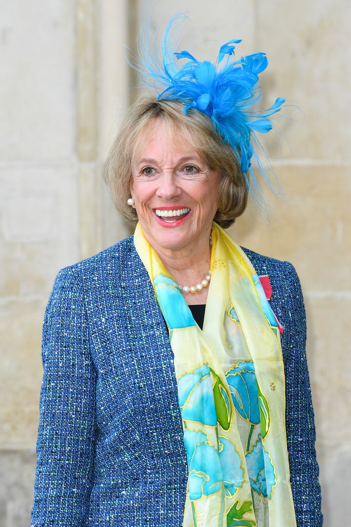 Dame Esther Rantzen pictured at a memorial for Dame Vera Lynn in March 2022