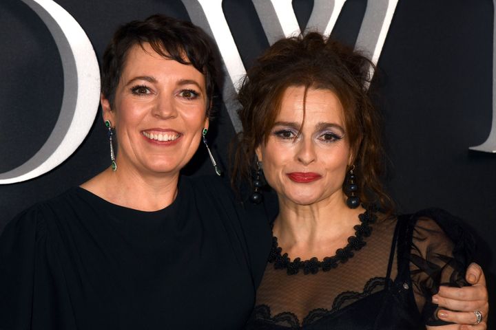 Helena with former co-star Olivia Colman, who played the Queen in seasons three and four