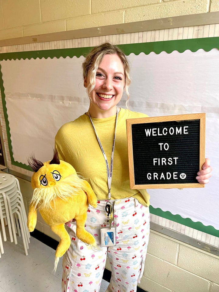 Abigail Zwerner, a first-grade teacher at Richneck Elementary School in Newport News, Va., is shown inside her classroom. (Family of Abigail Zwerner via AP, File)