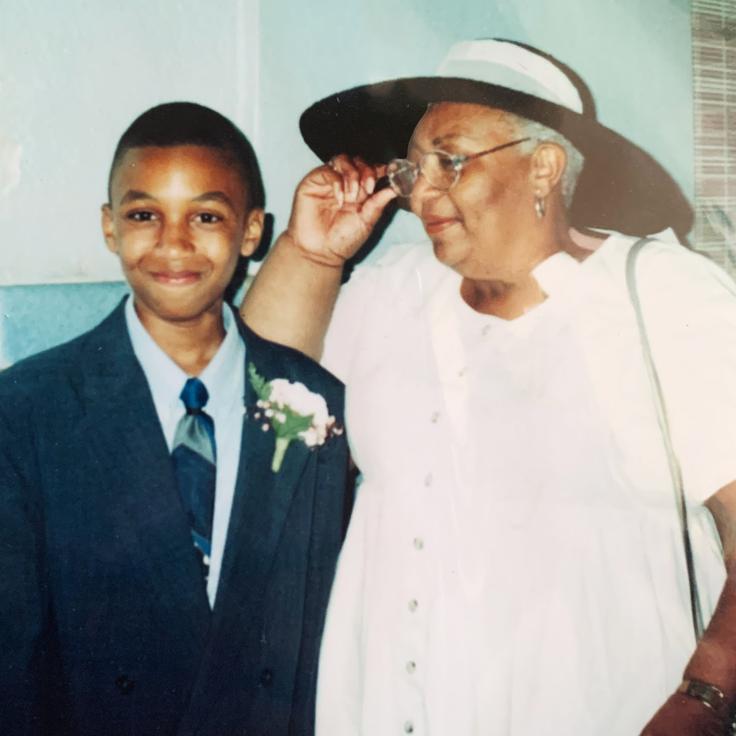 George M. Johnson as a child, with their grandmother aka Nanny.