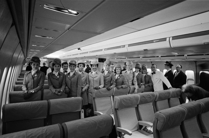 Πλήρωμα Boeing 747 που μόλις έχει προσγειωθεί στο αεροδρόμιο Χίθροου του Λονδίνου (12/1/1970)