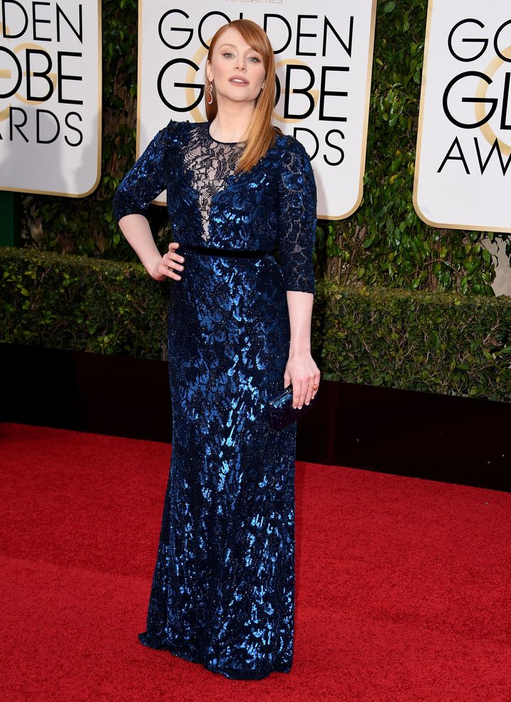 Bryce Dallas Howard revealed she bought her Jenny Packham gown off the rack from Neiman Marcus for the 2016 Golden Globe Awards, because she was a size 6, which was larger than the sample sizes offered by designers.