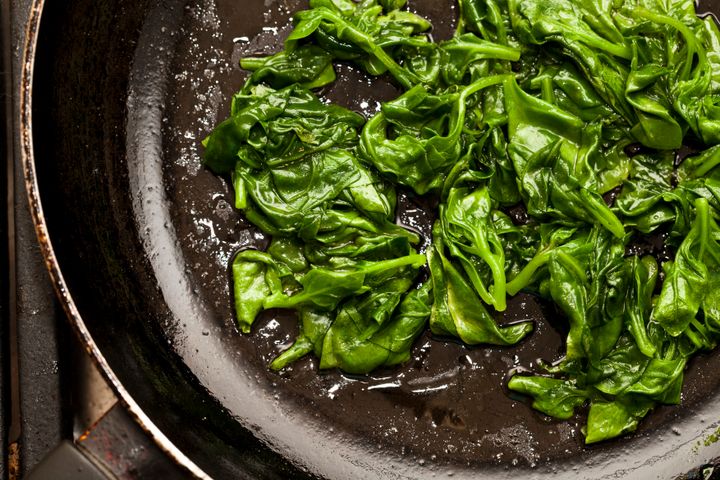 One cup of cooked spinach contains 19% of your daily value of calcium.