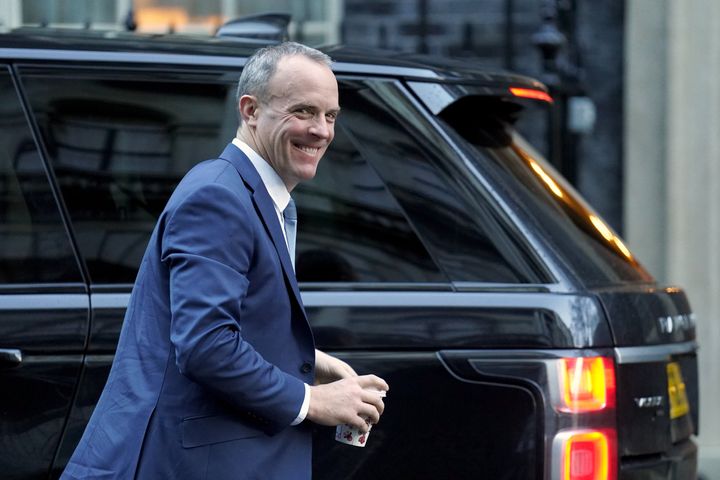 Deputy Prime Minister Dominic Raab arriving in Downing Street, London, ahead of a Cabinet meeting. Picture date: Tuesday December 20, 2022.