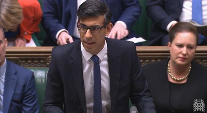 Prime Minister Rishi Sunak speaks during Prime Minister's Questions in the House of Commons, London. Picture date: Wednesday February 1, 2023.