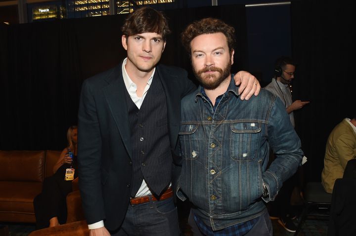 Ashton Kutcher (left) and Danny Masterson have continued to stay in touch after allegations against Masterson were made public in 2017.