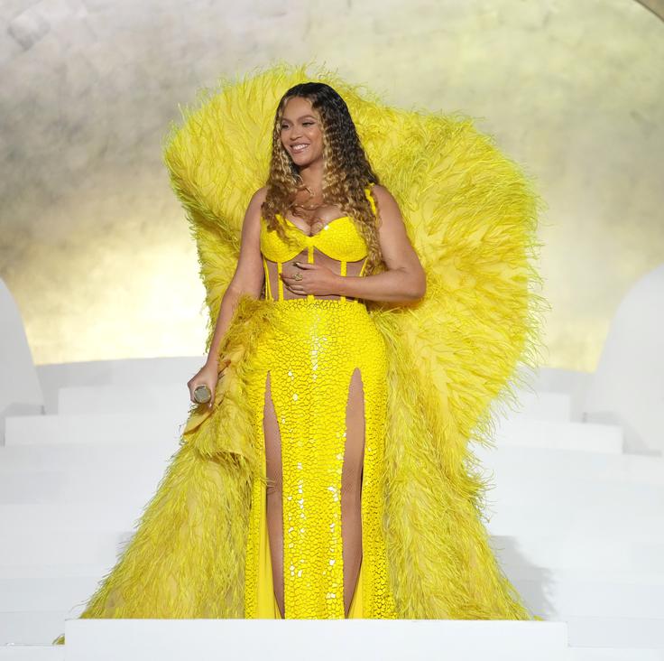 Beyoncé performs on stage for the opening a luxury hotel on Jan. 21 in Dubai, United Arab Emirates.
