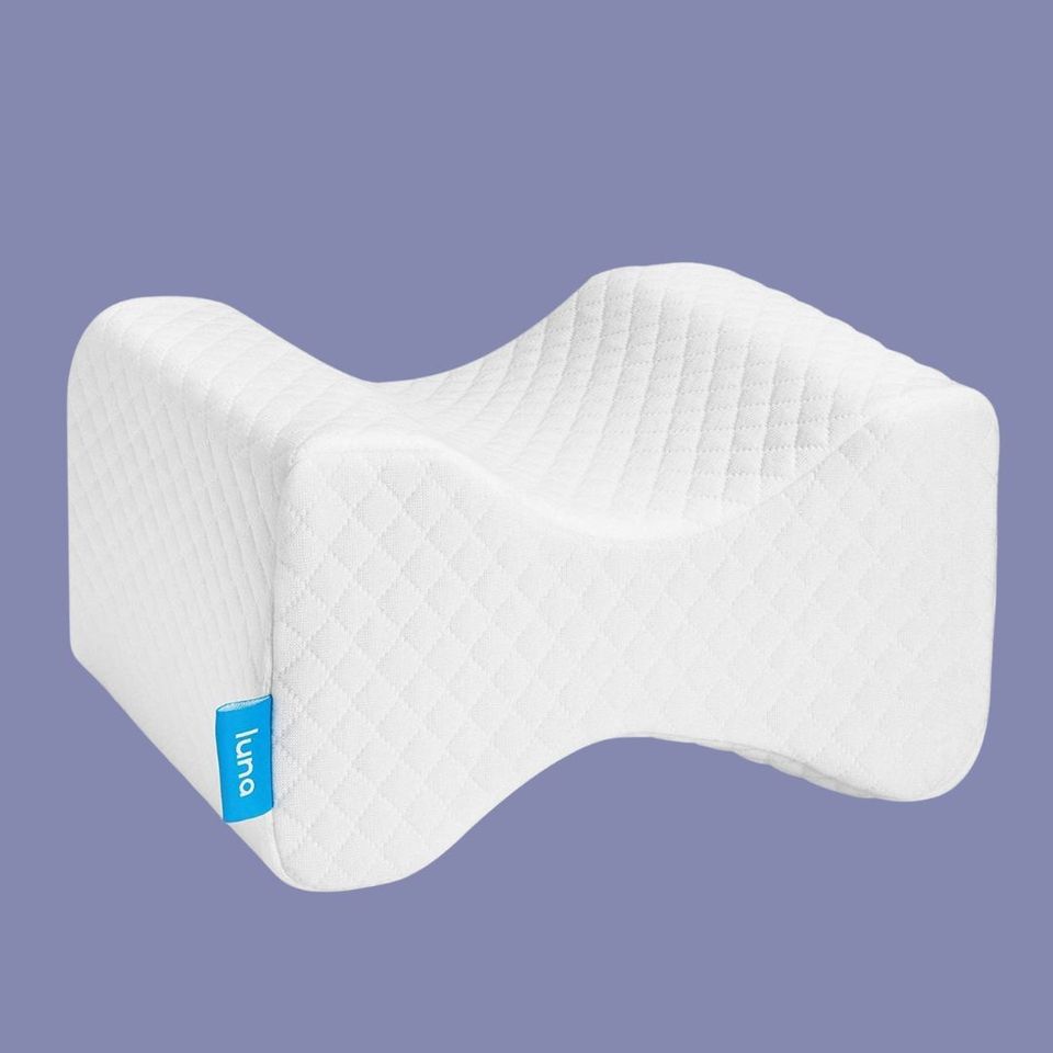 Luna [Memory Foam Knee Pillow] for Side Sleepers Featured on [The