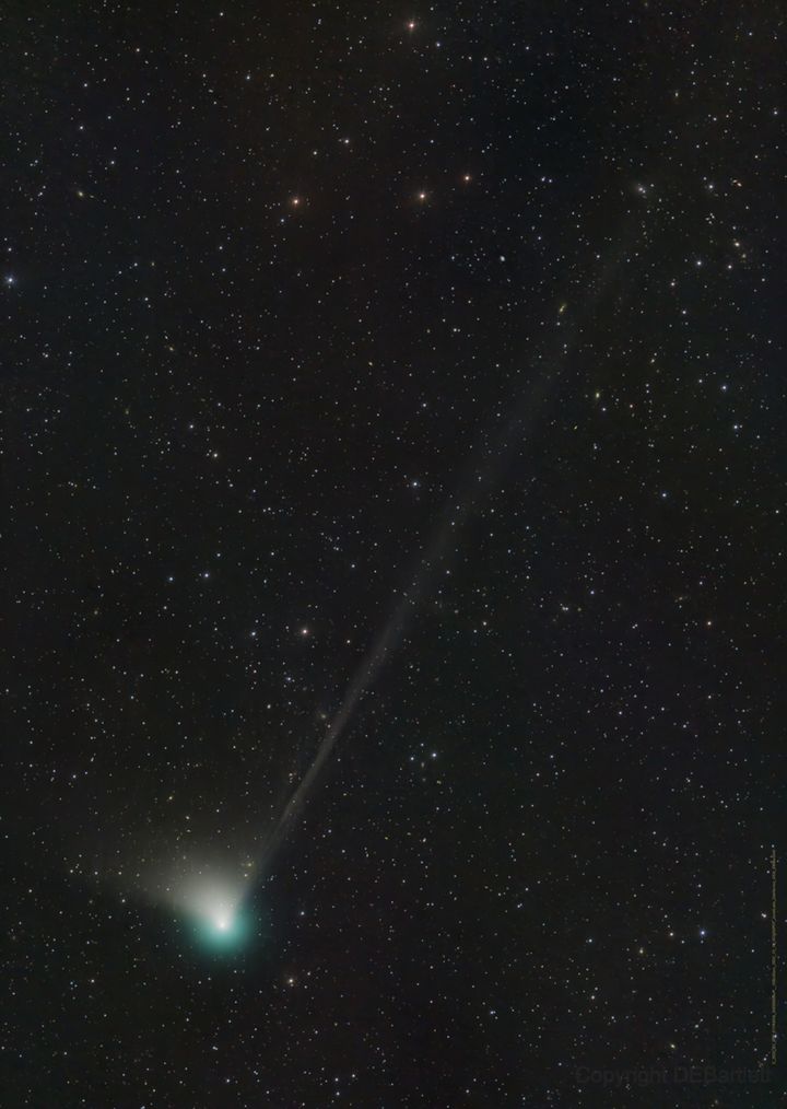 NASA image of Comet called C/2022 E3 (ZTF), a rare green comet, last seen around 50,000 years ago.