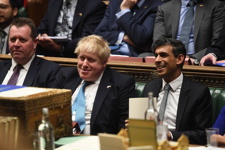 Boris Johnson and Rishi Sunak in happier times.