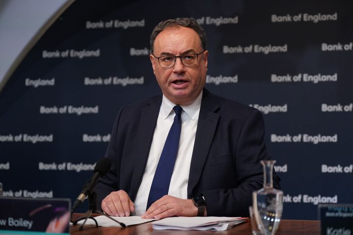 Andrew Bailey, governor of the Bank of England, as interest rates were raised to 4% from 3.5%.