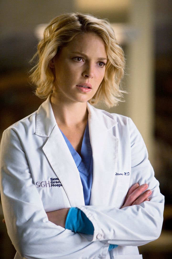Katherine Heigl as Dr. Izzie Stevens on “Grey’s Anatomy.”