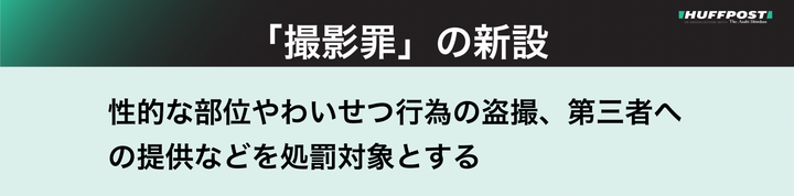 「撮影罪」の新設