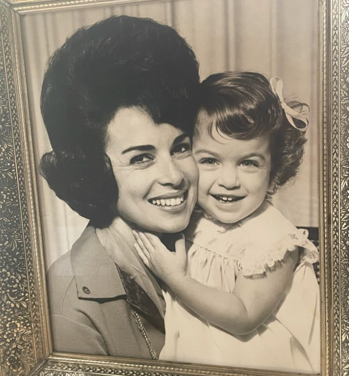 The author, at age 4, with her mother.