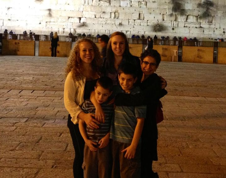 The author (far right) with her four children in Israel in 2012. "I don't look so small here, but my tallest child is only 5 feet 3," she writes.
