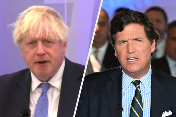 Tucker Carlson is not happy with Boris Johnson