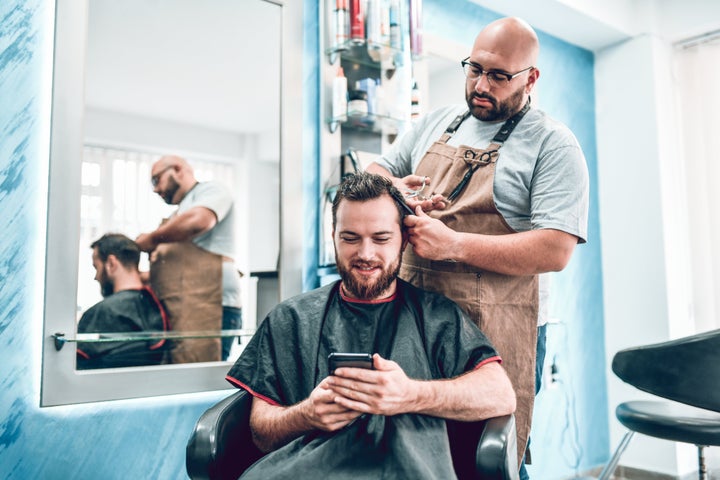 Keep still and as quiet as you can if you have to use your phone during an appointment.