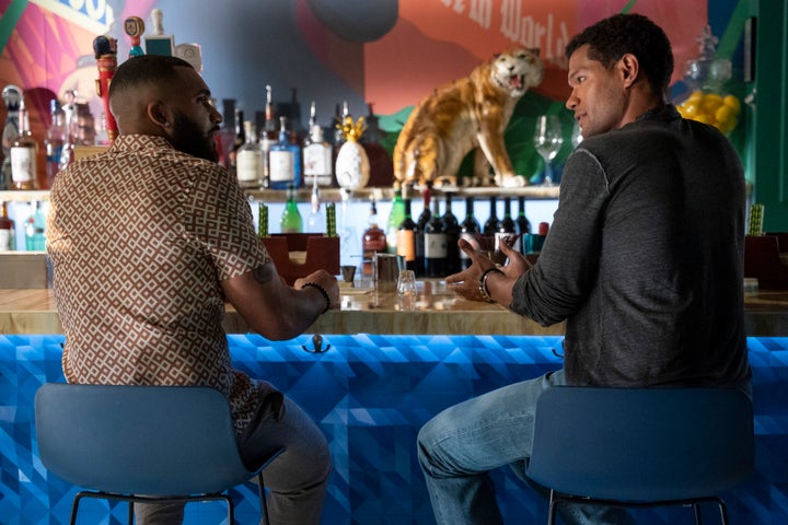 How Designer Deirdra Govan Dresses Today's Modern 'Harlem' Woman 6 In "Harlem," Tyler Lepley (left) stars as Ian alongside Sullivan Jones (right) as Jameson Royce, two of Meagan Good's love interests.