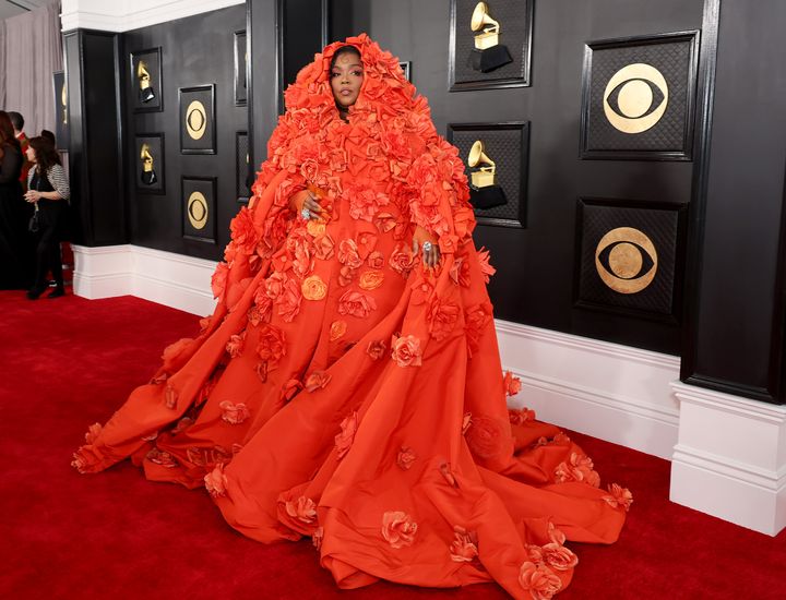 Lizzo attends the 65th Grammy Awards on Sunday in Los Angeles, California.