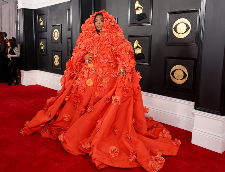 Lizzo attends the 65th Grammy Awards on Sunday in Los Angeles, California.