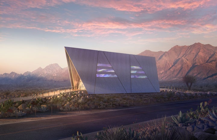 A rendering of one of the buildings in which Oklo plans to house its sodium-cooled fast reactors.