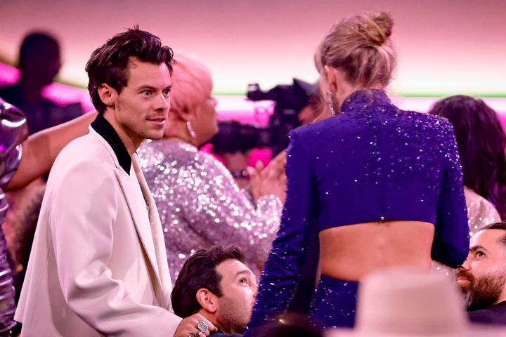 Harry Styles (left) and Taylor Swift briefly reunited at the 2023 Grammy Awards in Los Angeles.