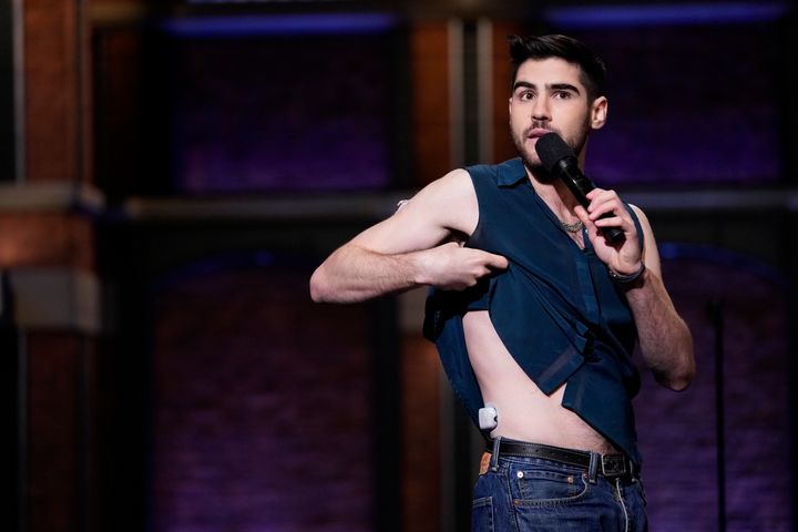 Sam Morrison performed on "Late Night with Seth Meyers" in January. His solo comedy show "Sugar Daddy" is playing in New York through Feb. 17. 