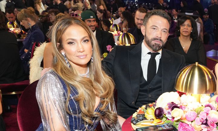 Jennifer Lopez and Ben Affleck at the 2023 Grammys