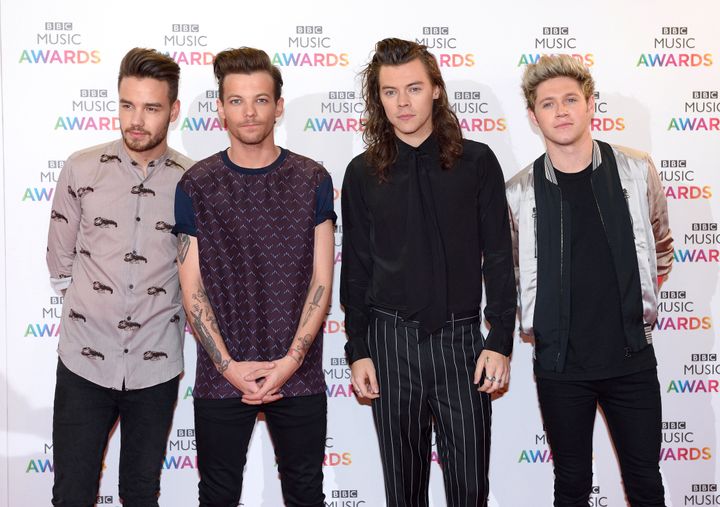 One Direction singers Liam Payne, Louis Tomlinson, Harry Styles and Niall Horan pictured together in 2015
