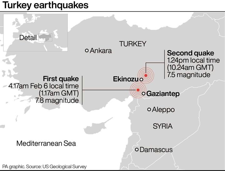 Where the earthquakes struck