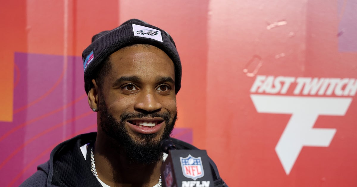 NextImg:Eagles' Darius Slay Ignites Geography Controversy At Super Bowl Opening Night