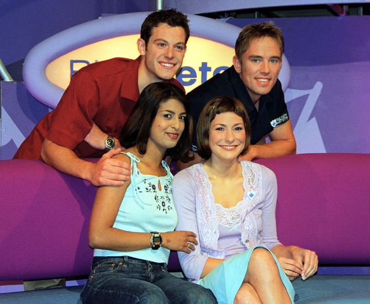 Simon Thomas, Konnie Huq and Matt Baker with Liz Barker, who replaced Katy Hill in 2000.