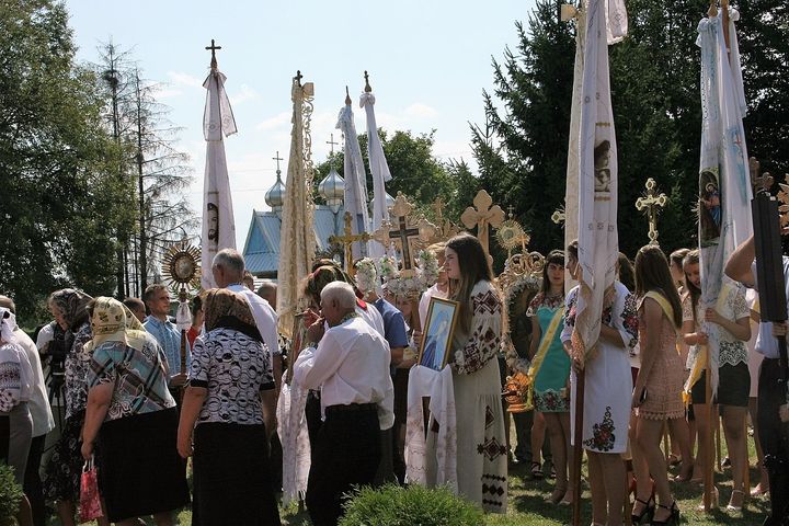 Γιορτή Μεταμόρφωσης στο χωριό Σπας της Ουκρανίας.