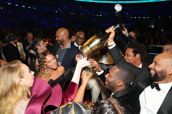 Jay-Z said he had a great time despite the Beyoncé upset and "had a party" until dawn.