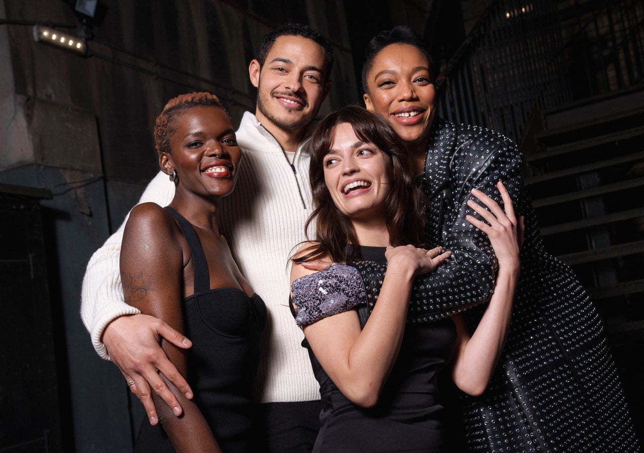 Daryl McCormack with fellow nominees Sheila Atim, Emma Mackey and Naomi Ackie