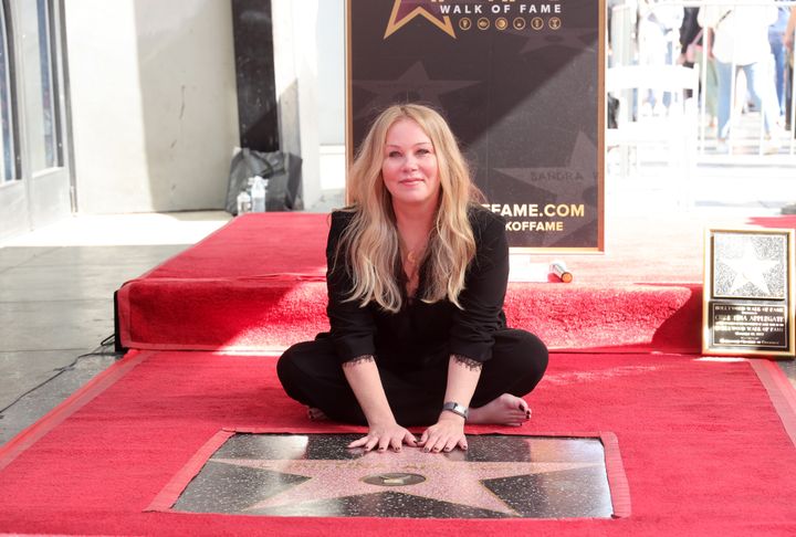 Christina Applegate attends a ceremony honoring her with a star on the Hollywood Walk of Fame on Nov. 14, 2022, in Los Angeles.