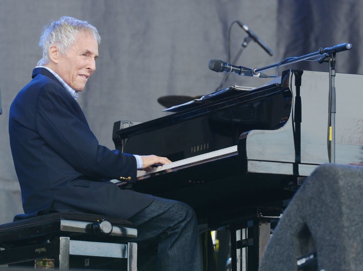 Burt Bacharach performs at the Glastonbury Festival. (Photo by rune hellestad/Corbis via Getty Images)