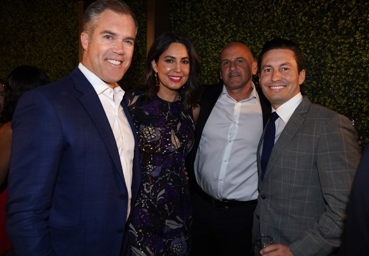 Dax Tejera, right, with Peter Alexander, far left, Cecilia Vega and Ricardo Jimenez at a CAA kickoff part for the White House Correspondents Dinner in April 2022.