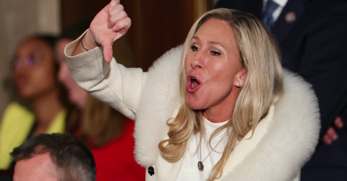 NextImg:Father Of Fentanyl Victim Slams Marjorie Taylor Greene's 'Nasty' SOTU Stunts