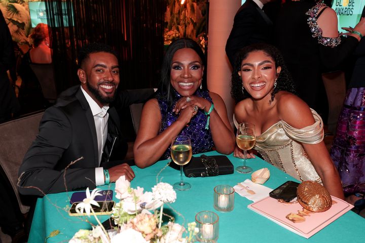 Etienne Maurice, Sheryl Lee Ralph and Ivy Coco Maurice at a Golden Globes after-party on Jan. 10.