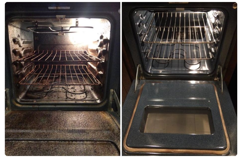 A fume-free oven cleaner