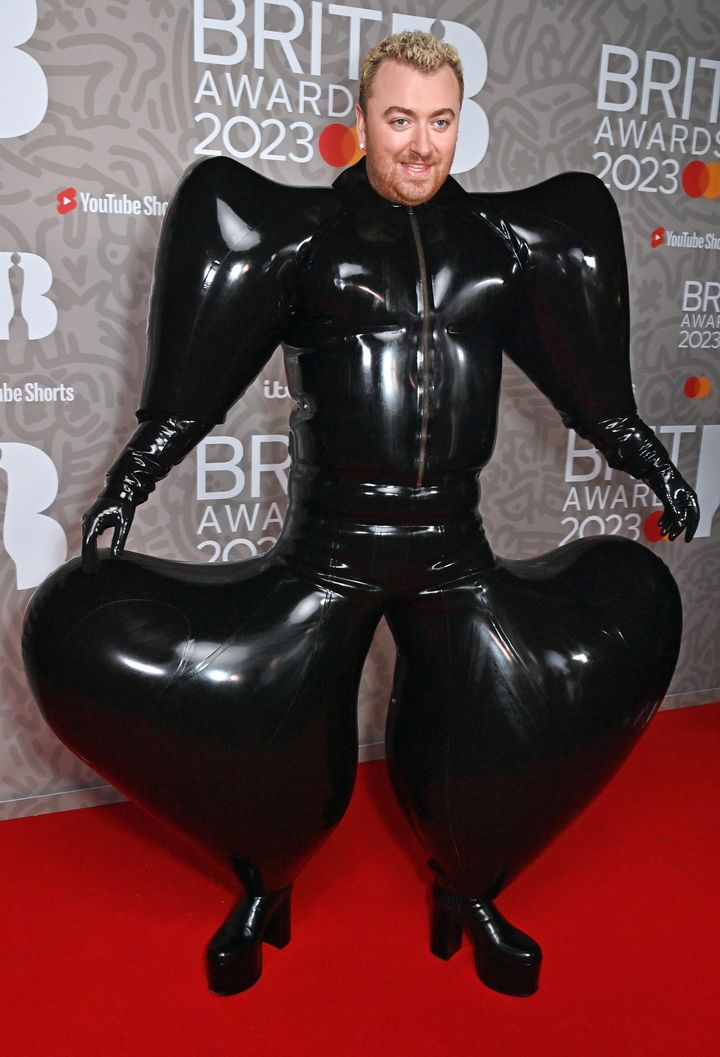Sam made a fashion statement on the Brits red carpet
