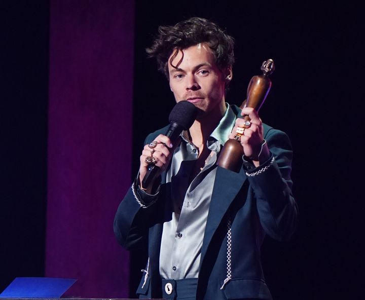Harry Styles won the Artist Of The Year prize at Saturday's Brit Awards