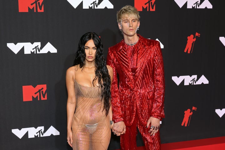 Megan Fox and Machine Gun Kelly attend the 2021 MTV Video Music Awards on Sep. 12, 2021, in Brooklyn, New York.