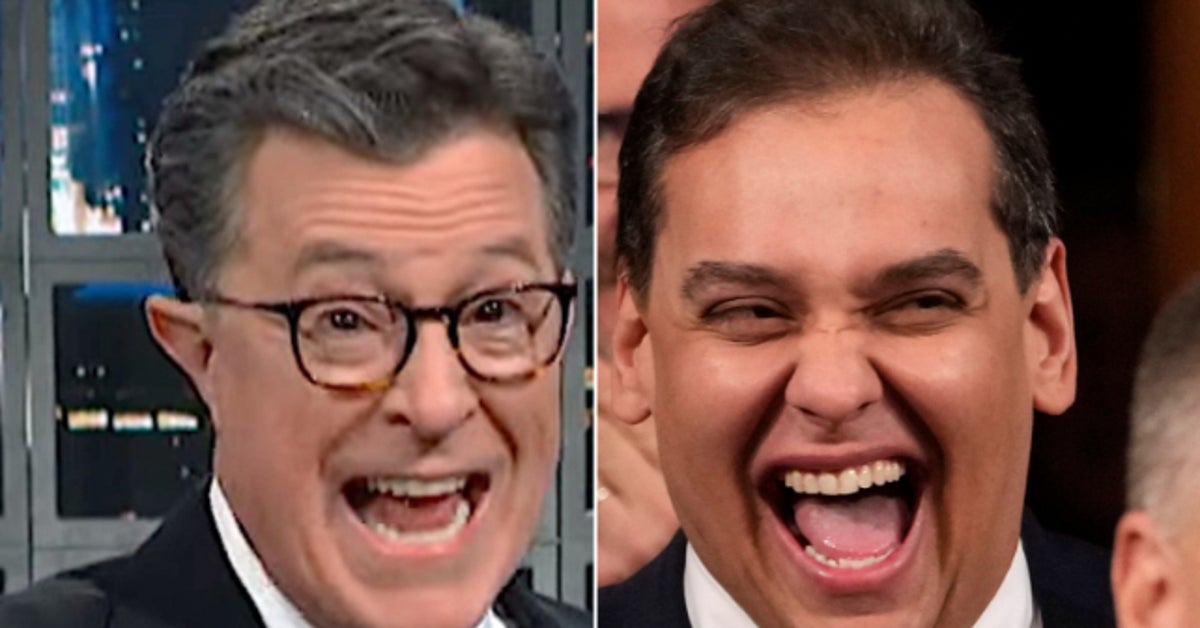 NextImg:Stephen Colbert Exposes George Santos' Weirdest Lie Yet