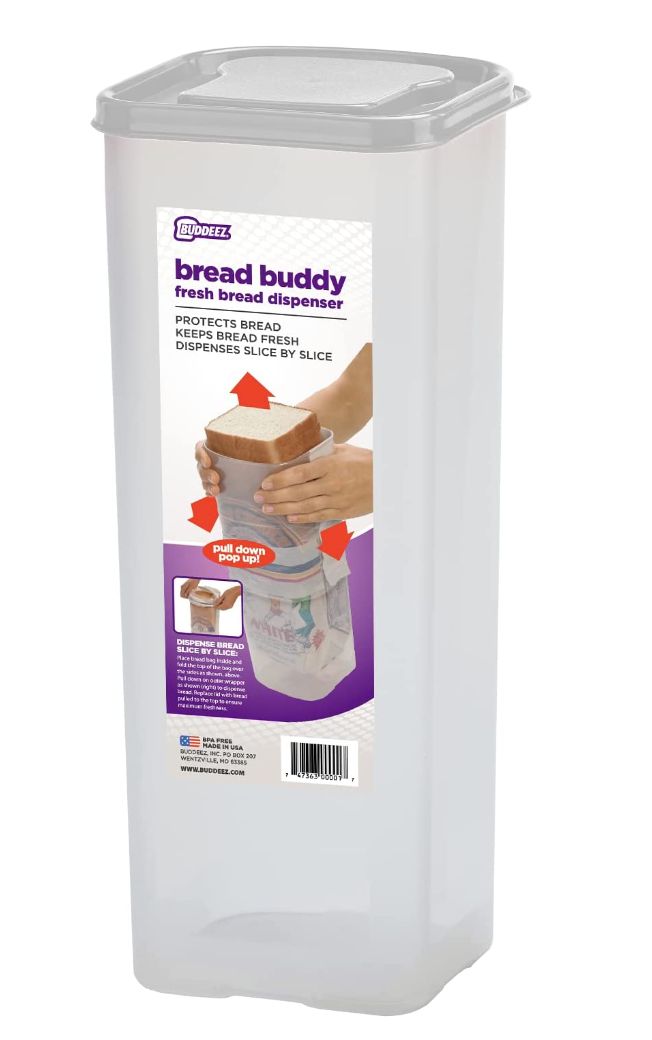 A "Bread Buddy" dispenser to keep sandwich bread fresh