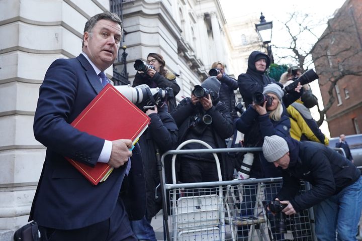 Work and Pensions Secretary Mel Stride arrives in Downing Street, London. Picture date: Tuesday February 7, 2023.