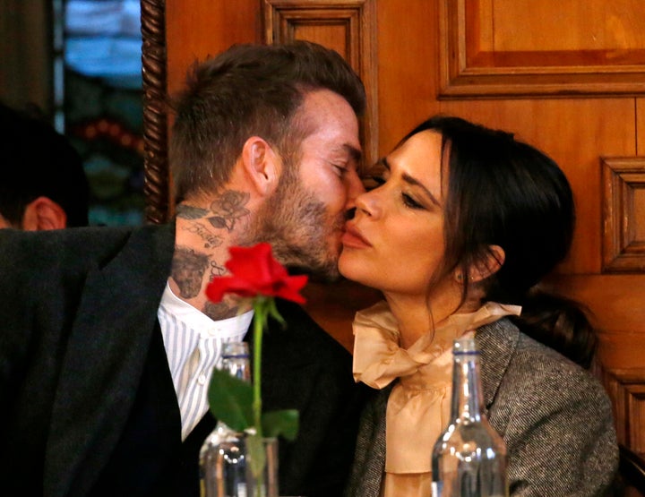 デビッド・ベッカム(左)と妻ヴィクトリア・ベッカム(右)