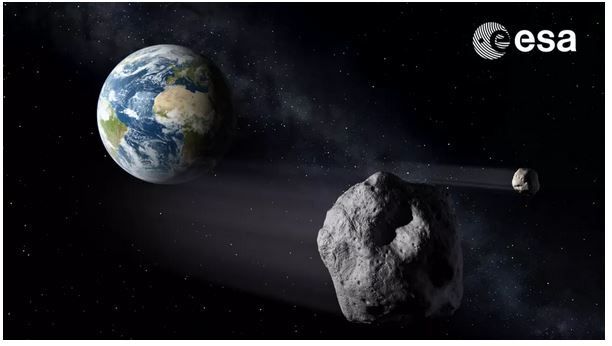 Καλλιτεχνική εικόνα αστεροειδή κοντά στη Γη.